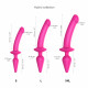 Анальная пробка с дилдо 2в1 Strap-On-Me SWITCH PLUG-IN DILDO Fuchsia L, диаметр 4,5/3,4 см
