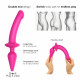 Анальная пробка с дилдо 2в1 Strap-On-Me SWITCH PLUG-IN DILDO Fuchsia L, диаметр 4,5/3,4 см