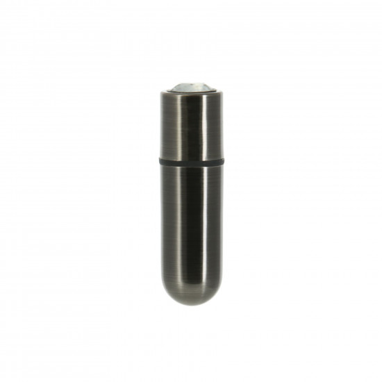 Вибропуля PowerBullet First-Class Bullet 2.5″ with Key Chain Pouch, Gun Metal, 9 режимов вибрации