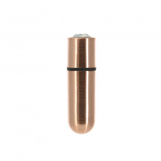 Вибропуля PowerBullet First-Class Bullet 2.5″ with Key Chain Pouch, Rose Gold, 9 режимов вибрации