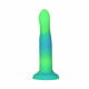 Светящийся в темноте фаллоимитатор ADDICTION Rave 8″ Glow in the Dark Dildo Blue Green, 20,3 см