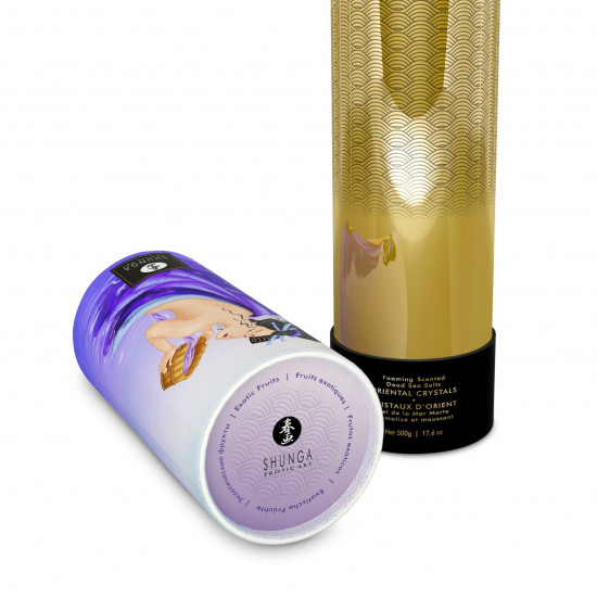 Пенящаяся соль для ванны Shunga Dead Sea salt Oriental Crystals — Exotic Fruits (500 г)