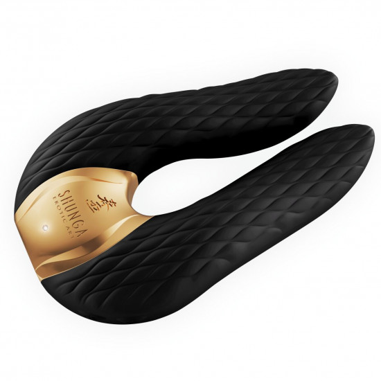 Вибратор для клитора Shunga Aiko Black, гибкие кончики