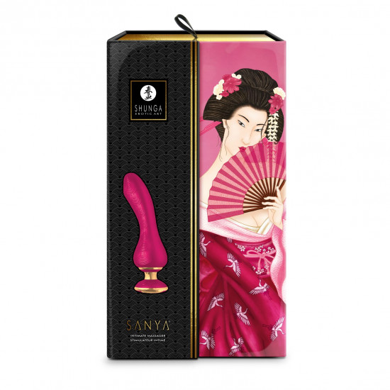 Вибратор для точки G Shunga Sanya Raspberry, гибкий ствол