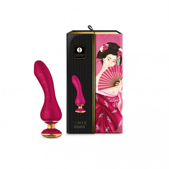 Вибратор для точки G Shunga Sanya Raspberry, гибкий ствол