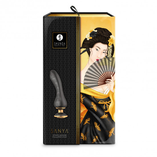 Вибратор для точки G Shunga Sanya Black, гибкий ствол
