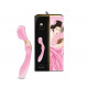 Вибромассажер Shunga Zoa Light Pink, двусторонний
