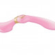 Вибромассажер Shunga Zoa Light Pink, двусторонний