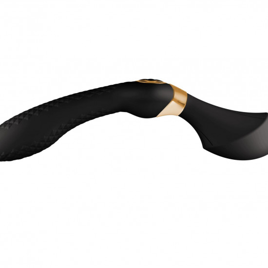 Вибромассажер Shunga Zoa Black, двусторонний