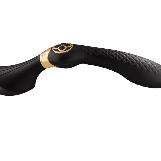 Вибромассажер Shunga Zoa Black, двусторонний