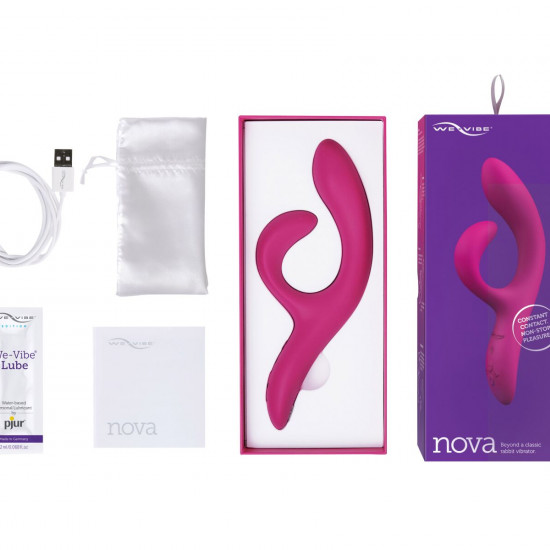 Смарт вибратор-кролик We-Vibe Nova Fuchsia, эргономичный, регулируемый угол наклона ствола