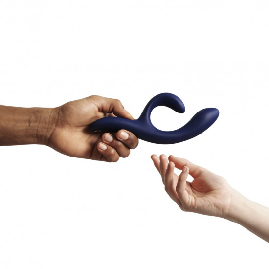 Смарт вибратор-кролик We-Vibe Nova Midnight Blue, эргономичный, регулируемый угол наклона ствола