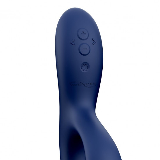 Смарт вибратор-кролик We-Vibe Nova Midnight Blue, эргономичный, регулируемый угол наклона ствола