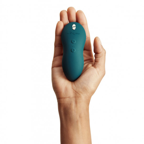 Мощный мини-вибромассажер Touch X Green Velvet by We-Vibe, удобно совмещать с проникающим сексом