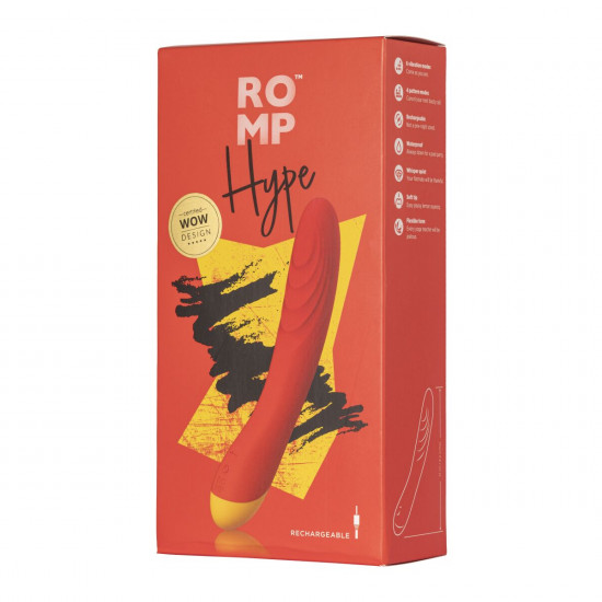 Вибратор для точки G и клитора Romp Hype, гибкий, особенно мягкая головка, 10 вариантов стимуляции