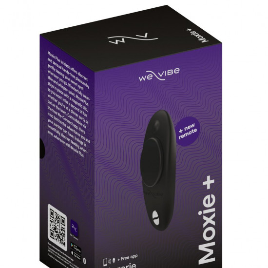 Смарт-вибратор в трусики We-Vibe Moxie+ Satin Black, обновленный пульт ДУ
