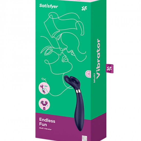 Вибратор для пар Satisfyer Endless Fun Blue, три мотора, многофункциональный