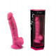 Фаллоимитатор SilexD Johnny Pink Glow in the dark, двухслойный, силикон+Silexpan, диаметр 3,5см