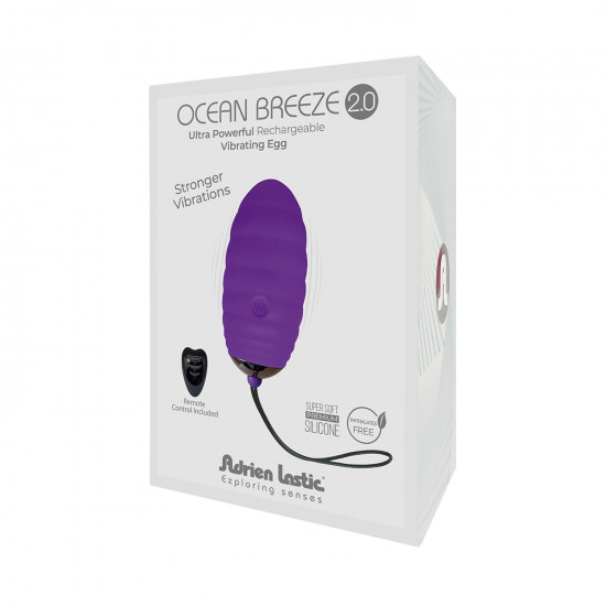 Виброяйцо Adrien Lastic Ocean Breeze 2.0 Purple, пульт ДУ, очень мощный мотор, 10 виброрежимов