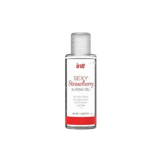 Набор Intt BRAZILIAN PANTY RED: трусики на резинке S-XL с жемчужным кольцом + клубничный лубрикант