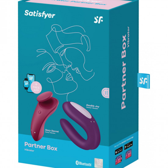 Набір Satisfyer Partner Box 1 (вібратор для пар Double Joy + вібратор у трусики Sexy Secret) (м'ята упаковка!!!)