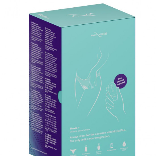 Смарт-вибратор в трусики We-Vibe Moxie+ Aqua, обновленный пульт ДУ