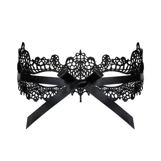 Кружевная маска Obsessive A701 mask, единый размер, черная