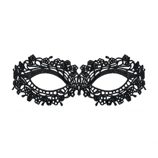 (SALE) Кружевная маска Obsessive A710 mask, единый размер, черная