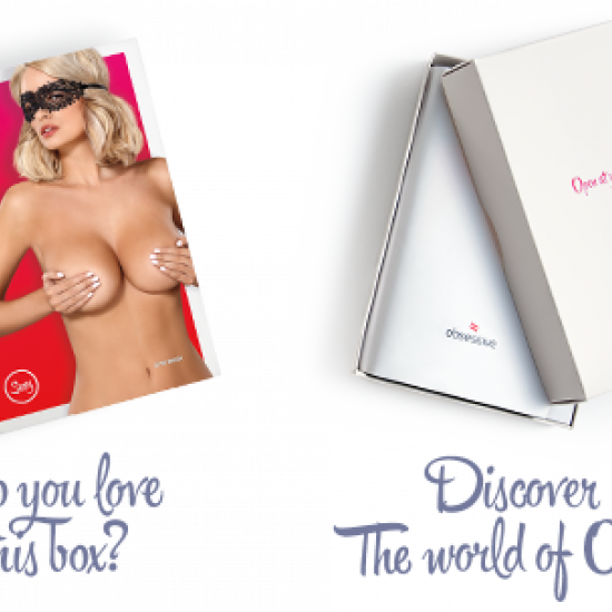 (SALE) Кружевная маска Obsessive A710 mask, единый размер, черная