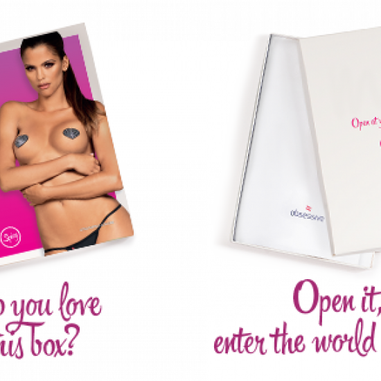 Накладки-сердечки на соски со стразами Obsessive A750 nipple covers, черные