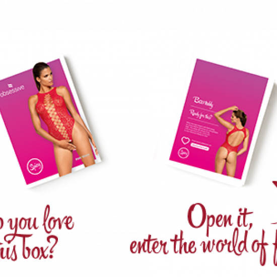 Ажурный бодистокинг с эффектом шнуровки Obsessive B120 teddy red S/M/L, красный