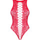 Ажурный бодистокинг с эффектом шнуровки Obsessive B120 teddy red S/M/L, красный