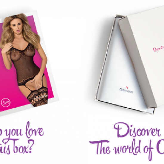 (SALE) Бодистокинг Obsessive Bodystocking F214 black S/M/L, имитация корсета и чулок на подвязках