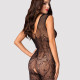 (SALE) Бодистокинг Obsessive Bodystocking F234 S/M/L, абстрактный рисунок, глубокое декольте