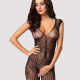 (SALE) Бодистокинг Obsessive Bodystocking F234 S/M/L, абстрактный рисунок, глубокое декольте