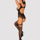 (SALE) Бодистокинг Obsessive Bodystocking F236 S/Ml/L, глубокое декольте, имитация шнуровки