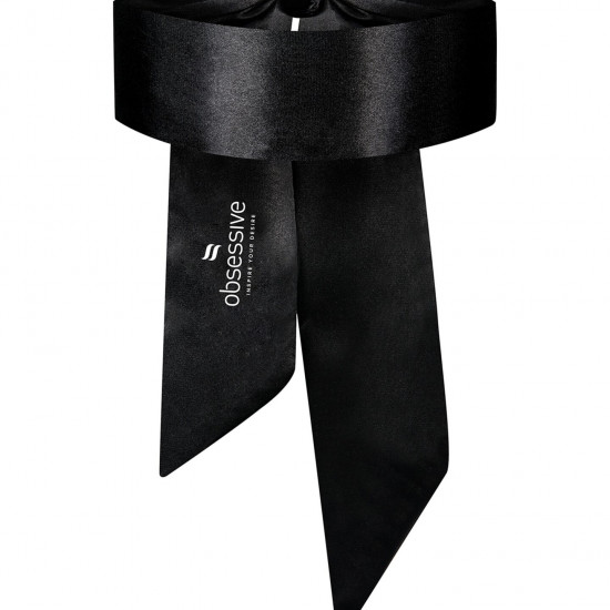 Атласная маска-повязка Obsessive Blindfold black One size, черная