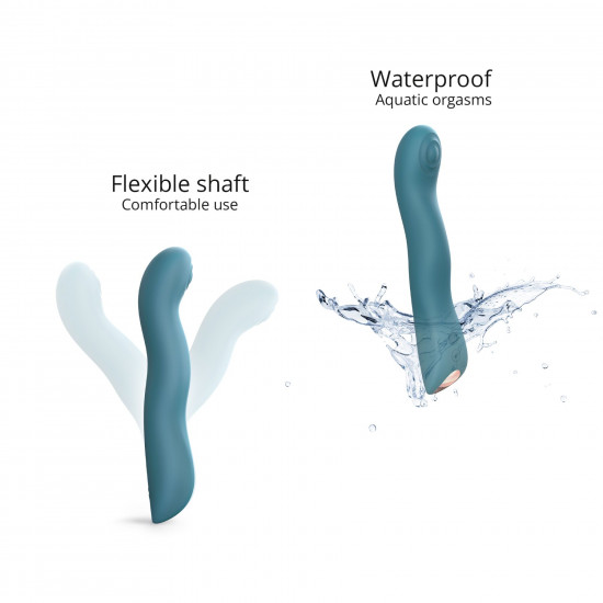 Вибратор Love To Love SWAP - TEAL ME, с пульсирующей жемчужиной для точки G, 3 мотора, гнется