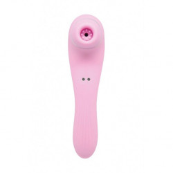 Вакуумний стимулятор з вібрацією Wooomy Smoooch Pink Clitoral Suction & Vibration, 10х2 режимів