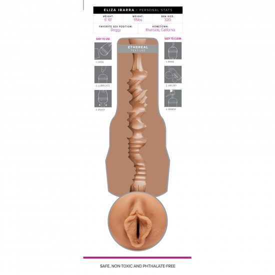 Мастурбатор Fleshlight Girls: Eliza Ibarra - Ethereal, со слепка вагины, очень нежный