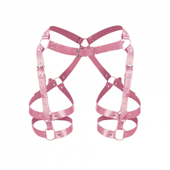 Гартеры Art of Sex - Claire, натуральная кожа, размер XS-M, цвет розовый