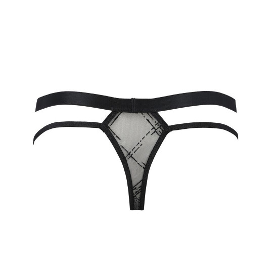 Мужские прозрачные стринги Passion 029 THONG COLLIN L/XL Black, сетка