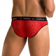 Мужские полупрозрачные трусы Passion 031 SLIP MIKE L/XL Red, под леопард