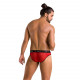 Мужские полупрозрачные трусы Passion 031 SLIP MIKE L/XL Red, под леопард
