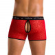 Мужские прозрачные боксеры Passion 046 SHORT PARKER L/XL Red, сетка, под леопард