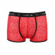 Мужские прозрачные боксеры Passion 046 SHORT PARKER XXL/XXXL Red, сетка, под леопард
