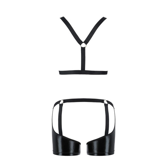 Комплект эротического мужского белья Passion 047 SET JOHN L/XL Black, трусы, портупея