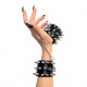 Наручники с шипами Art of Sex - Rose Spiked Leather Handcuffs, натуральная кожа