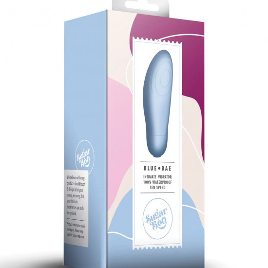 Клиторальный вибратор SugarBoo Blue Bae, работает от батареек (в комплекте)
