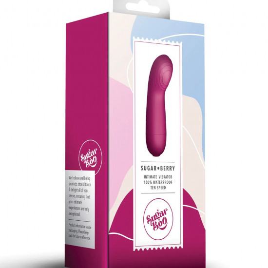 Мини-вибратор SugarBoo Sugar Berry, подходит для клитора и точки G, работа от батареек (в комплекте)